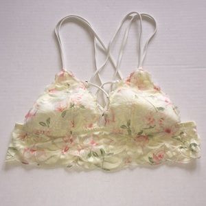 PINK floral bralette XXS padded